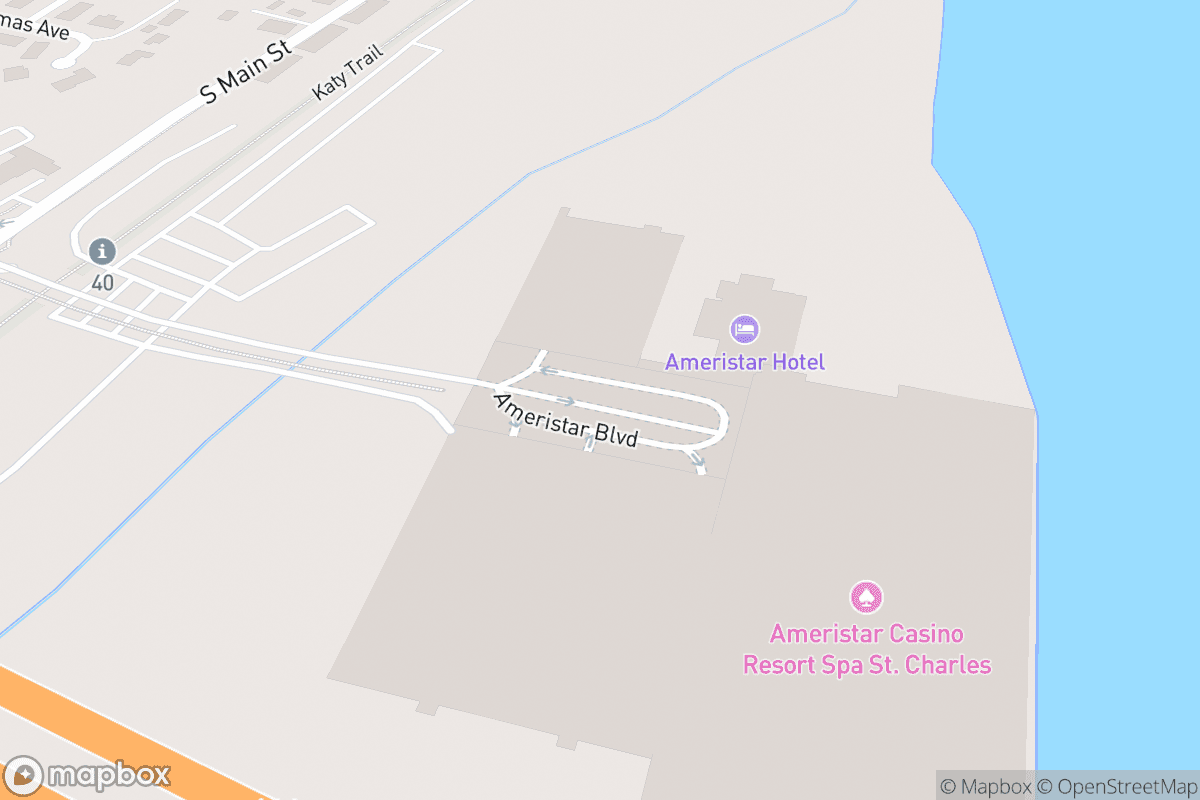 Map of Ameristar Casino Resort Spa St. Charles