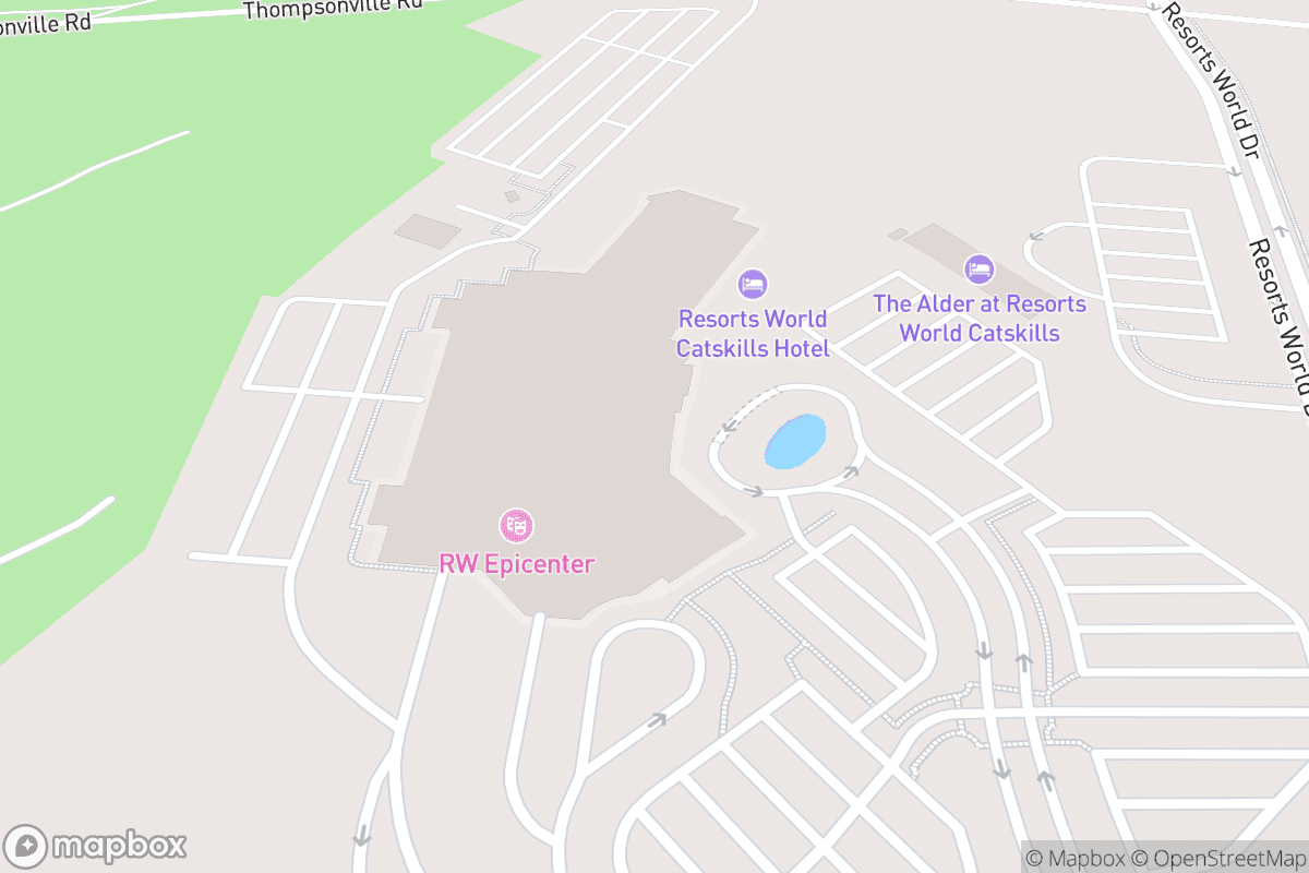 Map of Resorts World Catskills