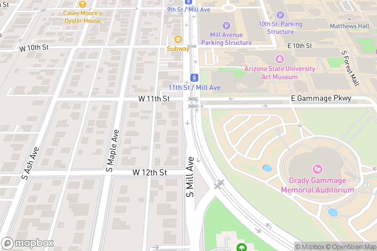Map of ASU Gammage