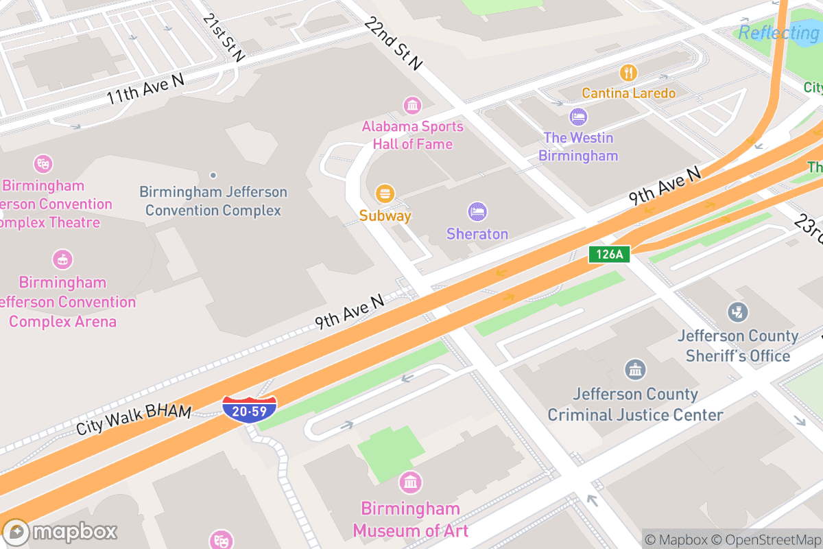 Map of BJCC Concert Hall