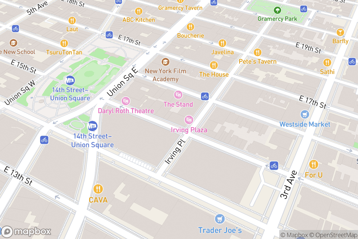 Map of Irving Plaza Powered By Verizon 5G