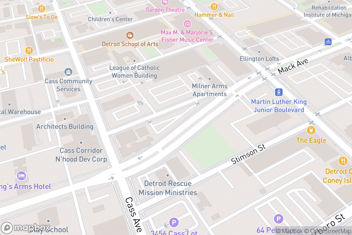 Map of Masonic Temple - Detroit