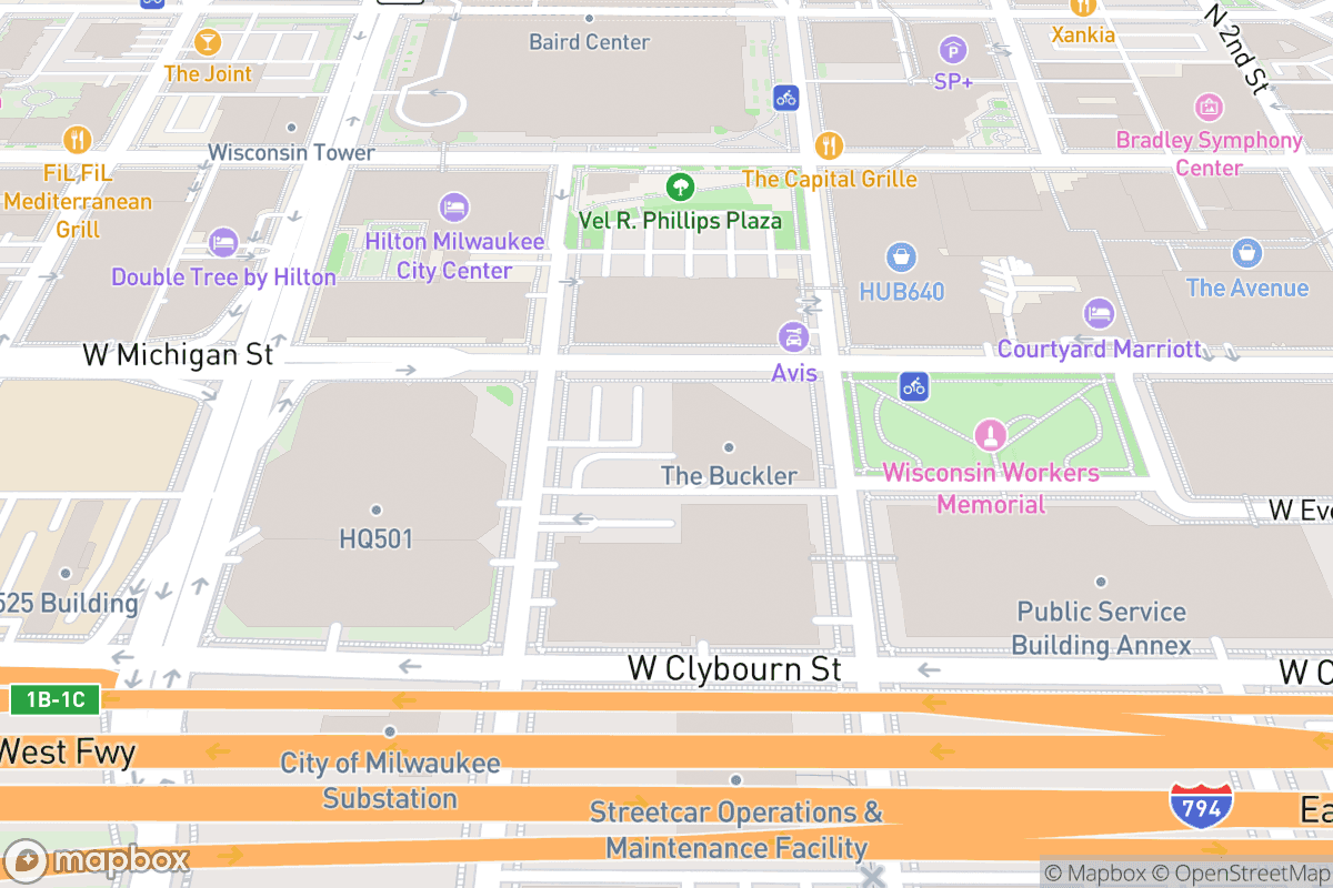 Map of Riverside Theater - WI