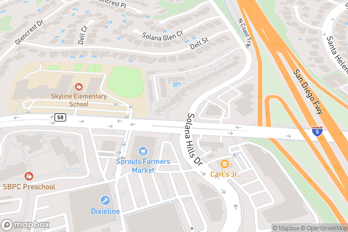 Map of Belly Up Tavern