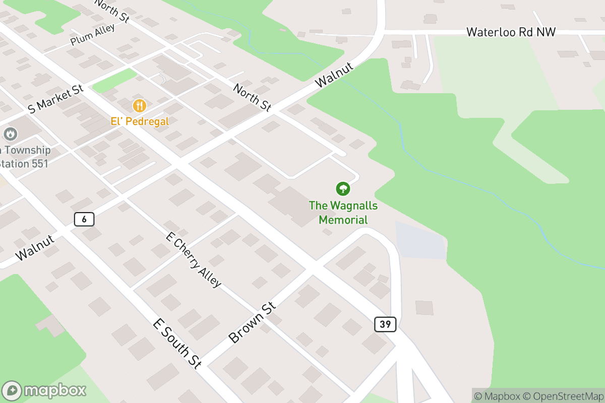 Map of Wagnalls Memorial