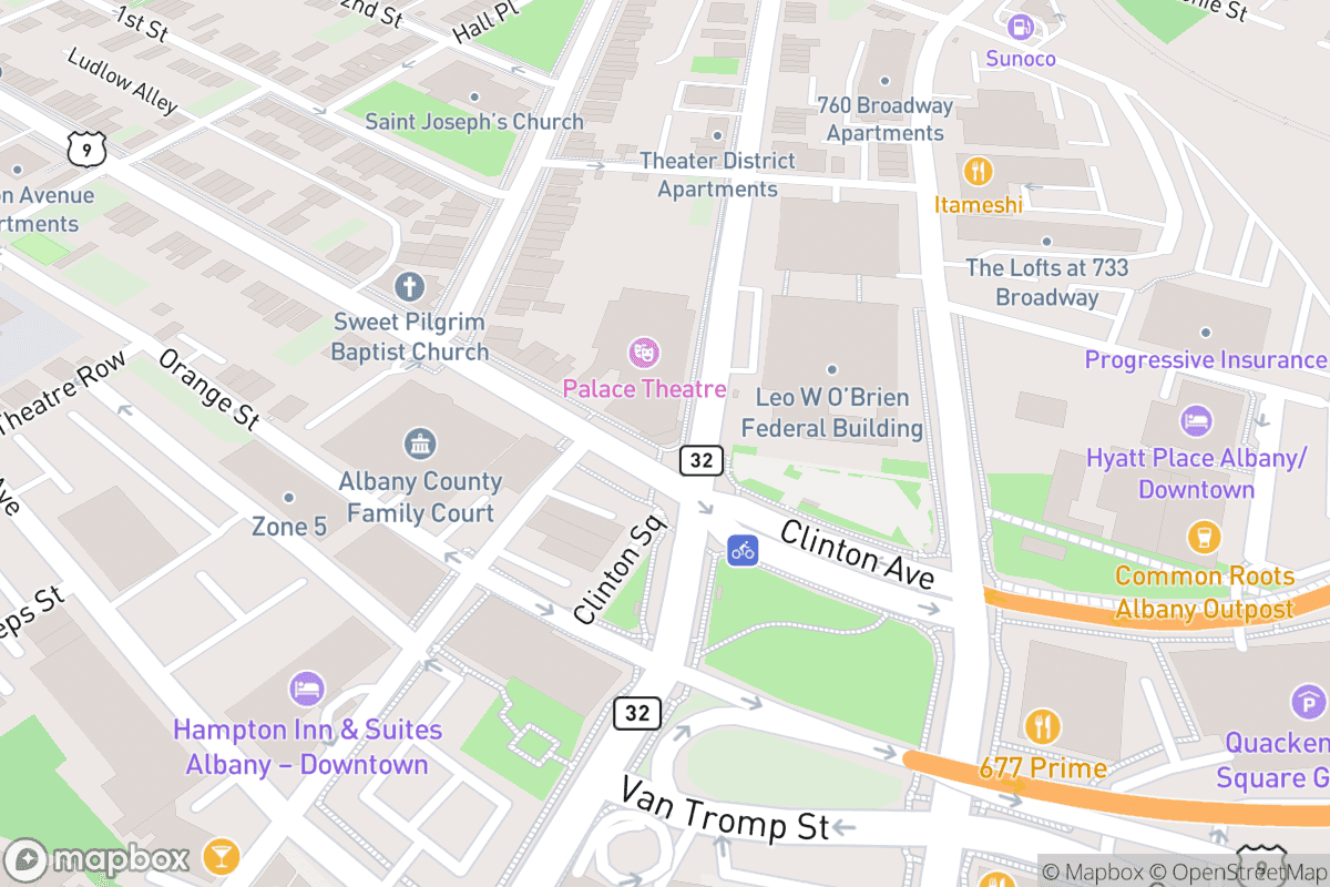 Map of The Palace Theatre Albany