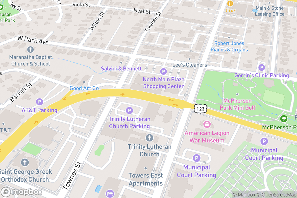 Map of Bon Secours Wellness Arena 