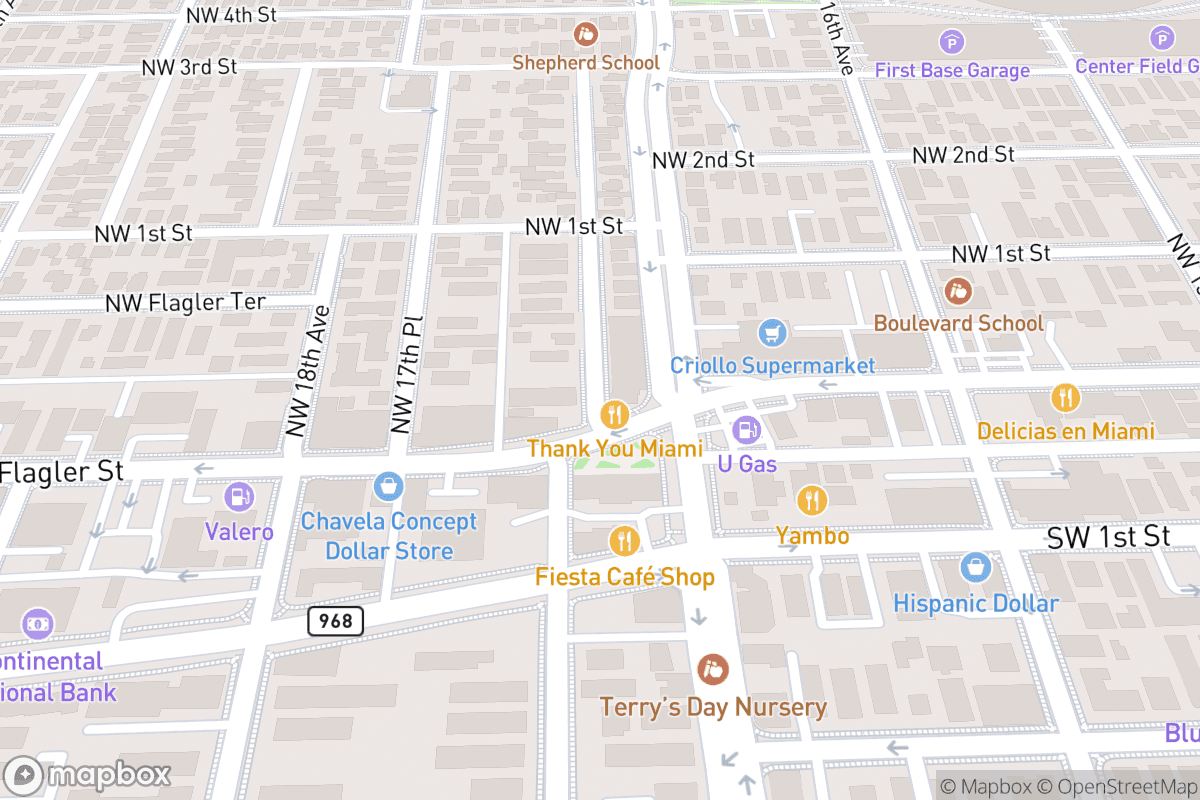 Map of Thank You Miami Cocina & Beer House