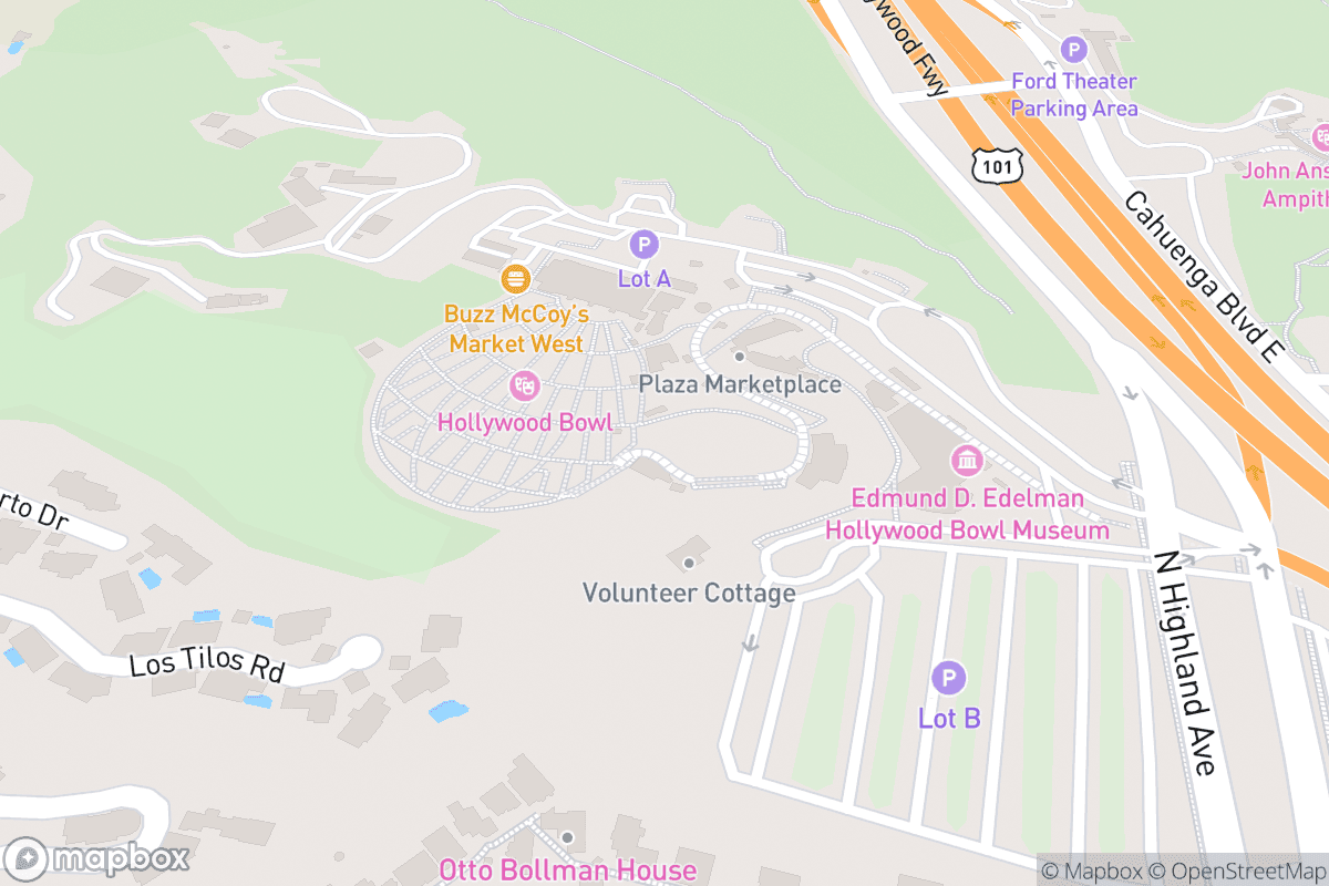 Map of Hollywood Bowl