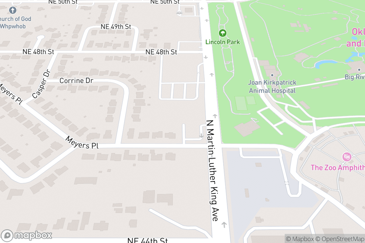 Map of OKC Zoo Amphitheatre