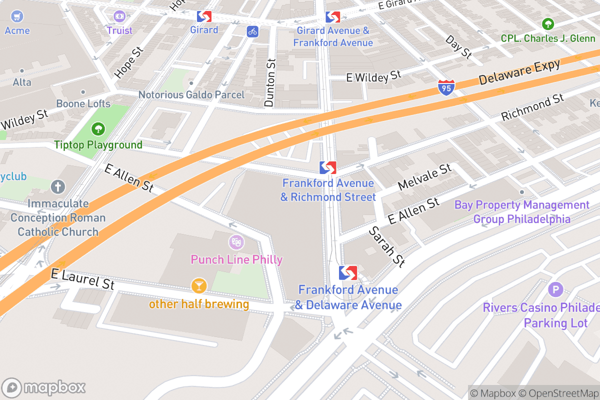 Map of Punch Line Philly