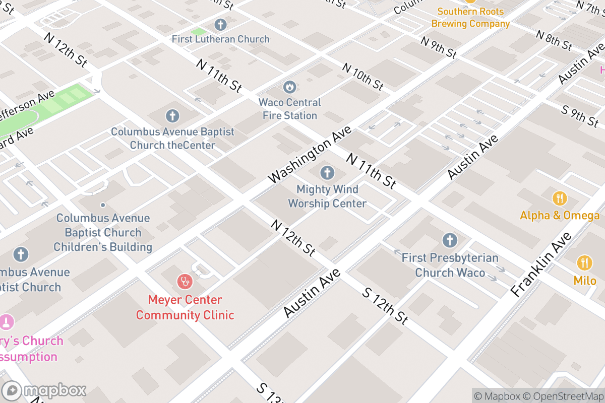 Map of Waco Hippodrome Theatre