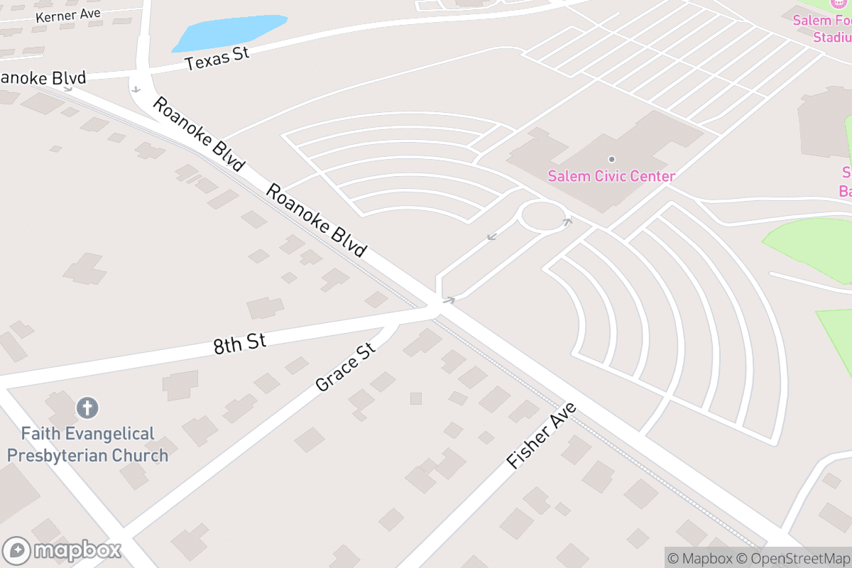Map of Salem Civic Center