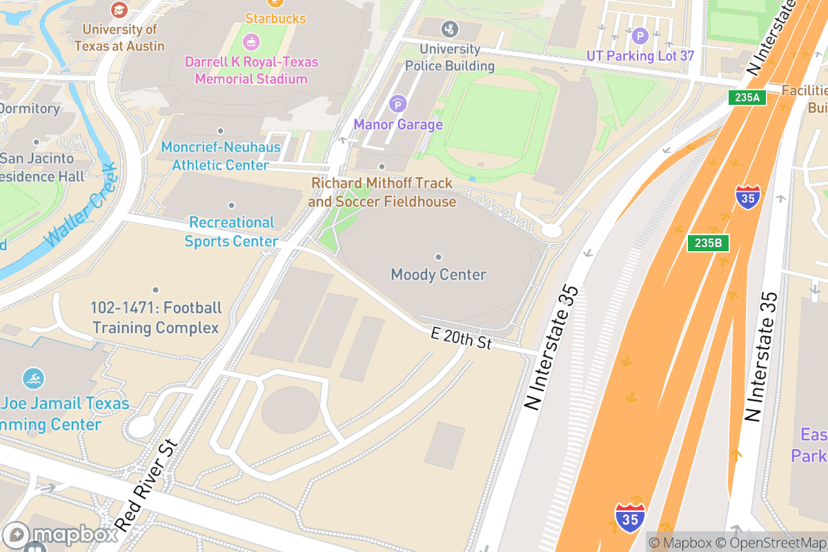 Map of Moody Center ATX