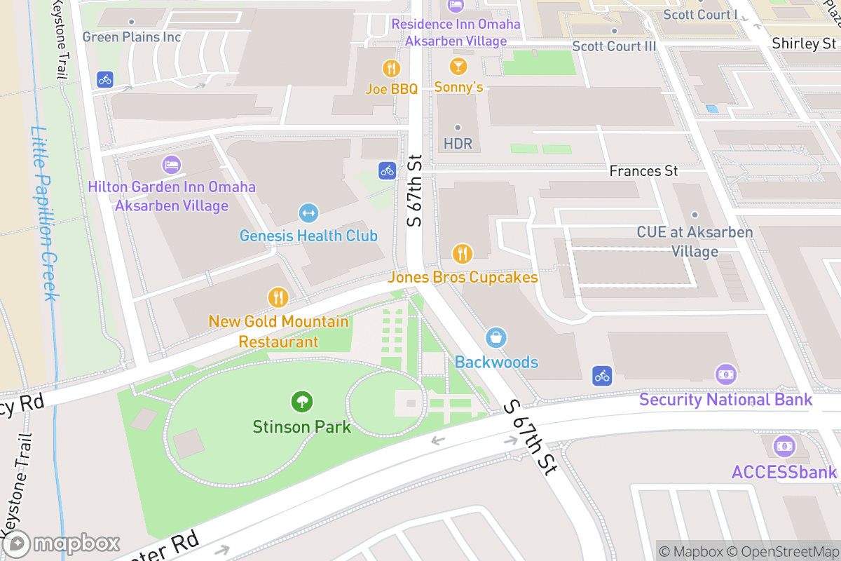Map of Baxter Arena