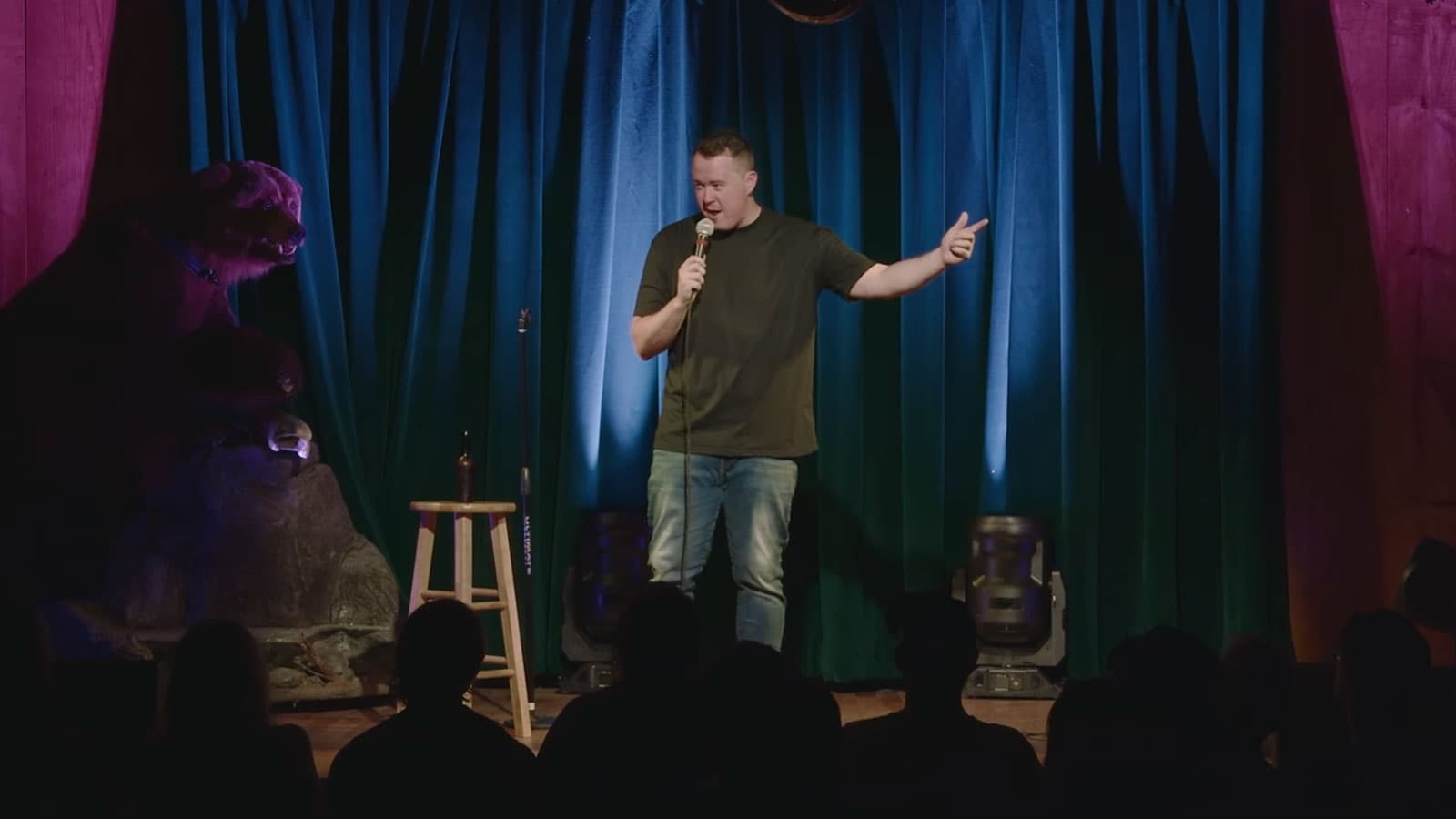 Shane Gillis performing at The Creek and the Cave in Austin